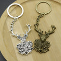 Zinc Alloy Deer Head Shape Keychain Car Key Ring Gift view 3