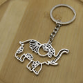 Metal Simple Elephant Keychain Animal Bag Charm Gift view 3