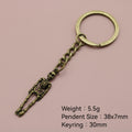 Metal Skeleton Figure Keychain Punk Bag Charm Gift view 2