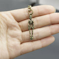 Metal Skeleton Figure Keychain Punk Bag Charm Gift view 3