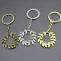 Metal Minimalist Wreath Keychain Bag Charm Gift view 4