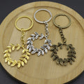 Metal Minimalist Wreath Keychain Bag Charm Gift view 3