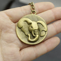 Metal Minimalist Elephant Tiger Tag Keychain Bag Charm Gift view 4