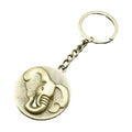 Metal Minimalist Elephant Tiger Tag Keychain Bag Charm Gift view 5