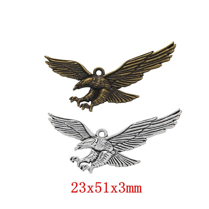 Zinc Alloy Eagle Charm Pendant No.854329 for DIY Necklace Bracelet Jewelry Making
