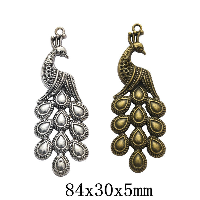 Zinc Alloy Peacock Charm Pendant No.829738 for DIY Necklace Bracelet Jewelry Making