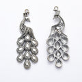 Zinc Alloy Peacock Charm Pendant No.829738 for DIY Necklace Bracelet Jewelry Making view 3