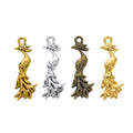 Zinc Alloy Peacock Charm Pendant for DIY Necklace Bracelet Jewelry Making view 5