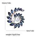Alloy Rhinestone Olive Branch Wreath Brooch For Suit Jackets view 6