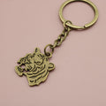 Zinc Alloy Tiger Head Keychain Bag Charm Gift view 6