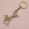Metal Minimalist Deer Keychain Bag Charm Gift view 6