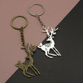 Metal Minimalist Deer Keychain Bag Charm Gift view 1