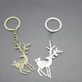 Metal Minimalist Deer Keychain Bag Charm Gift view 4