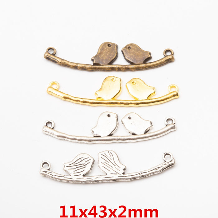 Zinc Alloy Bird Charm Pendant No.850616 for DIY Necklace Bracelet Jewelry Making
