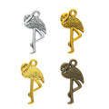 Zinc Alloy Flamingo Charm Pendant for DIY Necklace Bracelet Jewelry Making view 5