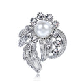 Silver Tone Flower Metal Brooch Pin 2.5 x 3.5 cm for Jackets and Lapels view 1