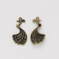 Zinc Alloy Peacock Charm Pendant No.543175 for DIY Necklace Bracelet Jewelry Making view 3