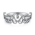 Vintage Angel Wing Heart Ring Creative Couple Jewelry Valentine Gift For Lovers view 2