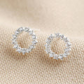 Korean New Round Circle Stud Earrings Elegant Minimalist Hollow Hoop Style Earrings For Women view 2