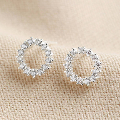 Korean New Round Circle Stud Earrings Elegant Minimalist Hollow Hoop Style Earrings For Women