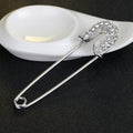 Silver Tone Flower Metal Brooch Pin 1 Pictured Designs view 2