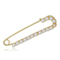 Gold Tone Silver Tone Flower Metal Brooch Pin for Jackets and Lapels view 1