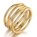 Korean Fashion Blogger Trendy Metal Ring, Minimalist Multi Layer Line Index Finger Ring view 2