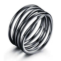Korean Fashion Blogger Trendy Metal Ring, Minimalist Multi Layer Line Index Finger Ring view 5