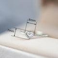 Elegant Minimalist Hollow Heart Ring Korean Style Thin Band Pinky Ring For Women view 5