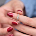 Elegant Minimalist Hollow Heart Ring Korean Style Thin Band Pinky Ring For Women view 4