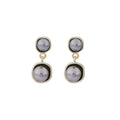 Elegant French Vintage Irregular Gray Pearl Drop Earrings With 925 Silver Needle And Alloy Frame Earrings view 5