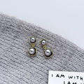 Elegant French Vintage Irregular Gray Pearl Drop Earrings With 925 Silver Needle And Alloy Frame Earrings view 4