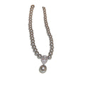French Style Faux Pearl Zircon Waterdrop Pendant Sweater Necklace, Vintage Light Luxury Jewelry view 5
