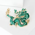 Alloy Enamel Dragon Brooch For Elegant Apparel And Lapel Decoration view 4