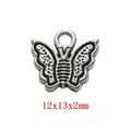 Antique Silver Zinc Alloy Butterfly Charm Pendant No.016676 for DIY Necklace Bracelet Jewelry Making view 1