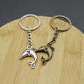Zinc Alloy Minimal Dolphin Keychain Bag Charm Gift view 3