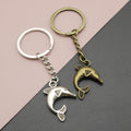 Zinc Alloy Minimal Dolphin Keychain Bag Charm Gift view 1