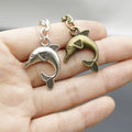 Zinc Alloy Minimal Dolphin Keychain Bag Charm Gift view 4