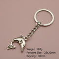 Zinc Alloy Minimal Dolphin Keychain Bag Charm Gift view 2