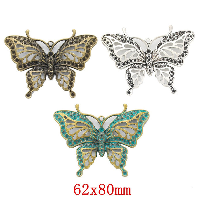 Zinc Alloy Butterfly Charm Pendant No.904215 for DIY Necklace Bracelet Jewelry Making