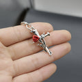 Zinc Alloy Minimalist Cross Keychain Bag Charm Gift view 4