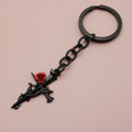 Zinc Alloy Minimalist Cross Keychain Bag Charm Gift view 6