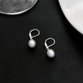 Elegant Korean Minimalist Baroque Pearl Leverback Metal Drop Earrings Light Luxury Fashion Earrings view 4