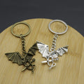 Metal Flying Dragon Keychain Fantasy Bag Charm Gift view 3