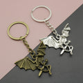 Metal Flying Dragon Keychain Fantasy Bag Charm Gift view 1
