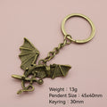 Metal Flying Dragon Keychain Fantasy Bag Charm Gift view 2