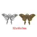 Zinc Alloy Butterfly Charm Pendant No.174979 for DIY Necklace Bracelet Jewelry Making view 1
