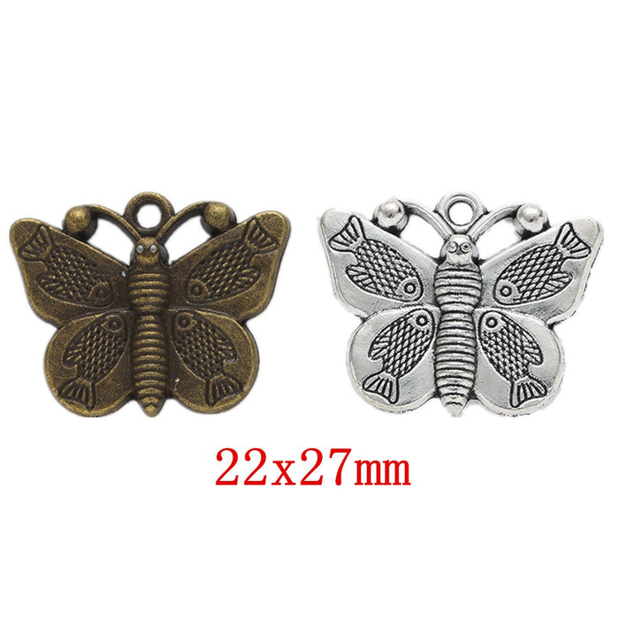Zinc Alloy Butterfly Charm Pendant No.602834 for DIY Necklace Bracelet Jewelry Making