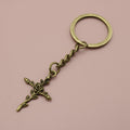 Zinc Alloy Simple Cross Keychain Bag Charm Gift view 6