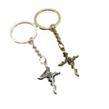 Zinc Alloy Simple Cross Keychain Bag Charm Gift view 5